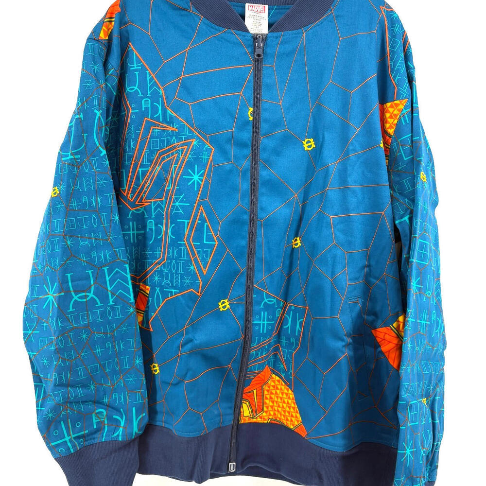 NEW Disney Marvel Black Panther Reversible Wakanda Jacket Blue Medium